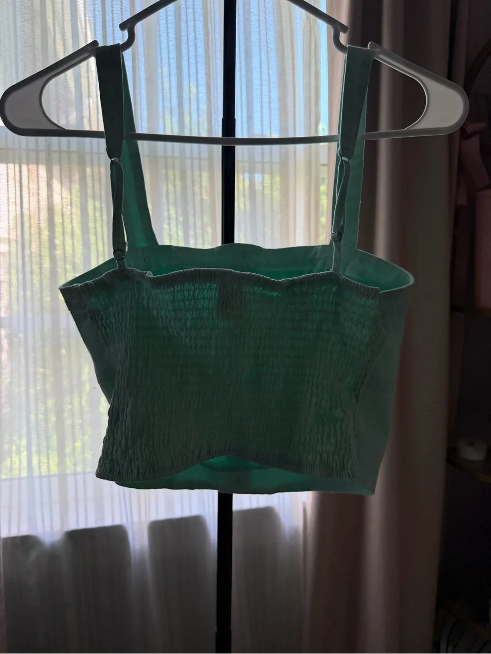 Green Women's Button-Front Canvas Tote Bag